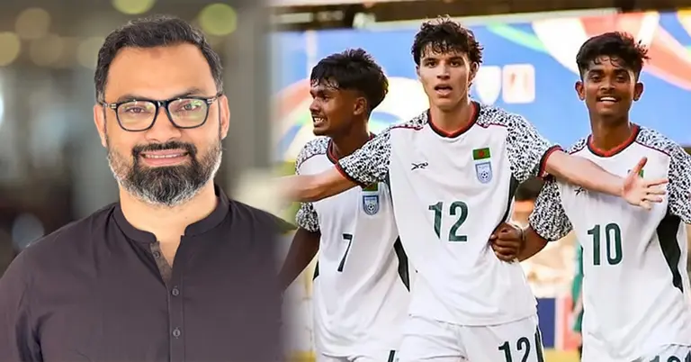 ক্রীড়া প্রতিমন্ত্রী আমিনুল হক; অনূর্ধ্ব-২০ ফুটবল দলের উদযাপন